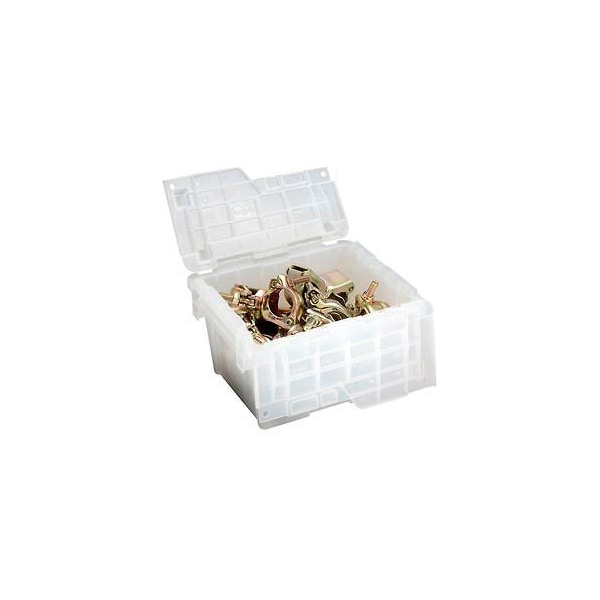 ORBIS Flipak Attached Lid Container FP03 - 11-13/16 x 9-13/16 x 7-11/16, Clear
